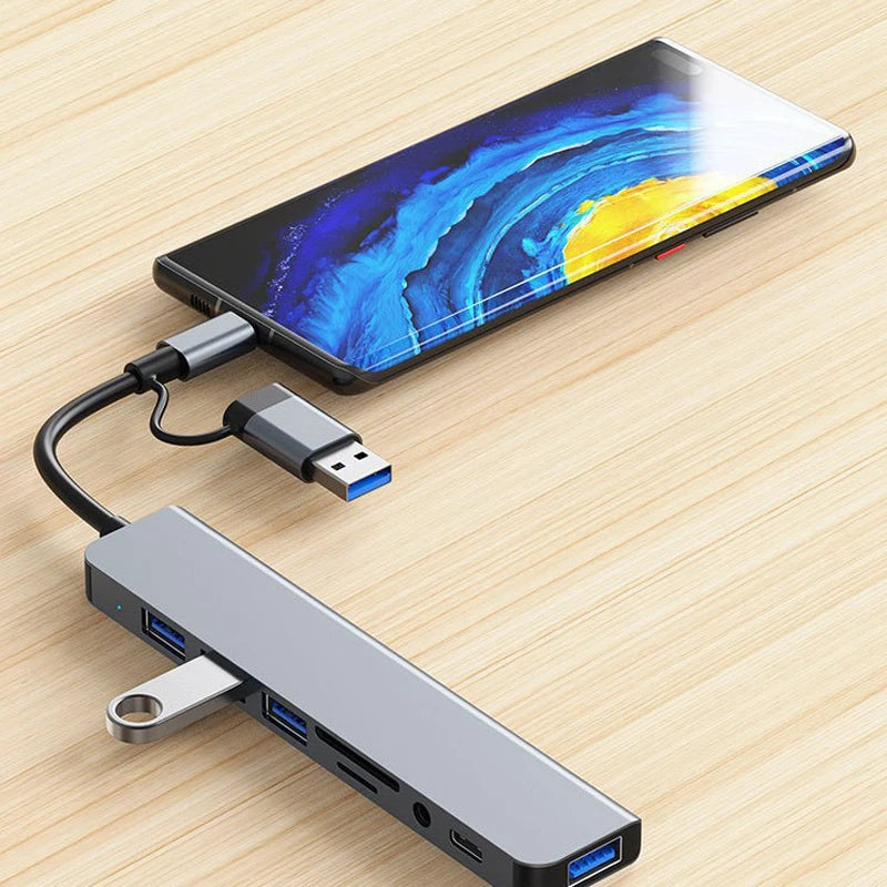 8 in 1 Type C USB HUB