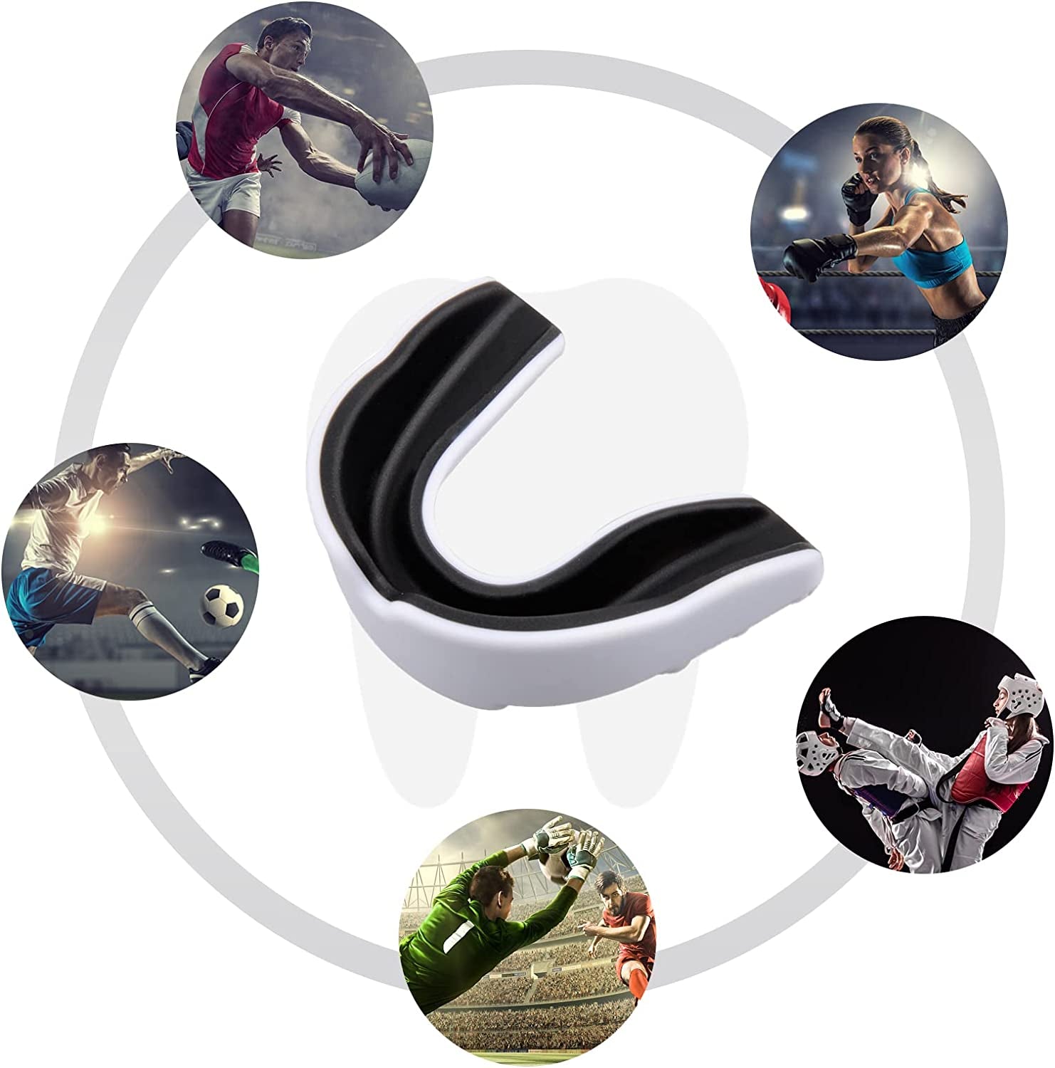 3 Pack Kids Youth Mouth Guard Football Sports Braces Mouthguards for Mouthpiece