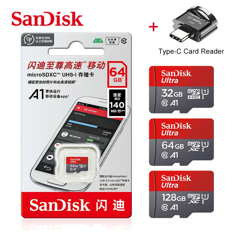 SanDisk MicroSD Card 32GB-512GB