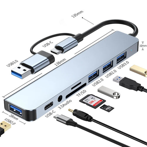 8 in 1 Type C USB HUB