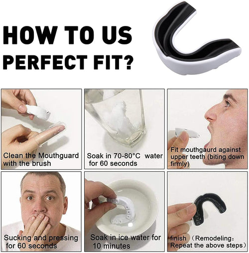 3 Pack Kids Youth Mouth Guard Football Sports Braces Mouthguards for Mouthpiece