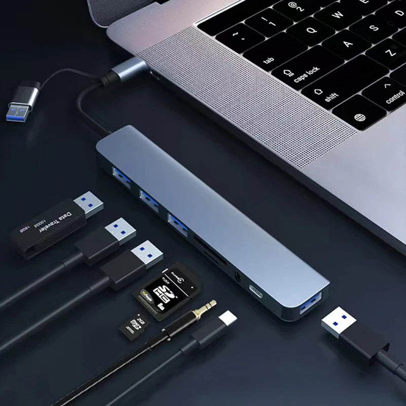 8 in 1 Type C USB HUB