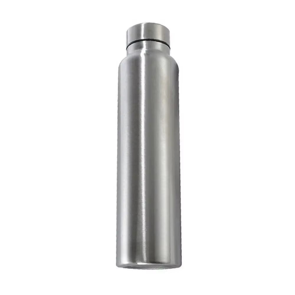 1000Ml Stainless Steel Sport Bottle Single-Layer Red Water Cup Metal Flask Drinkware Camping Sports Gym