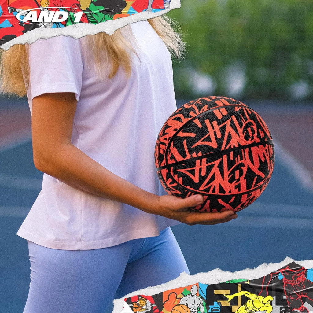 Fantom Graffiti Basketball: Official Regulation Size 6 (28.5") Rubber Basketball