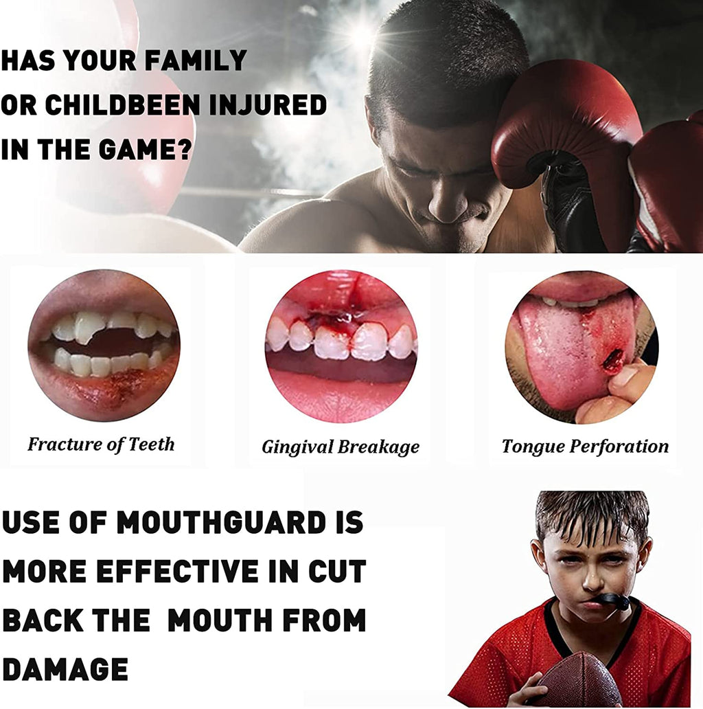 3 Pack Kids Youth Mouth Guard Football Sports Braces Mouthguards for Mouthpiece