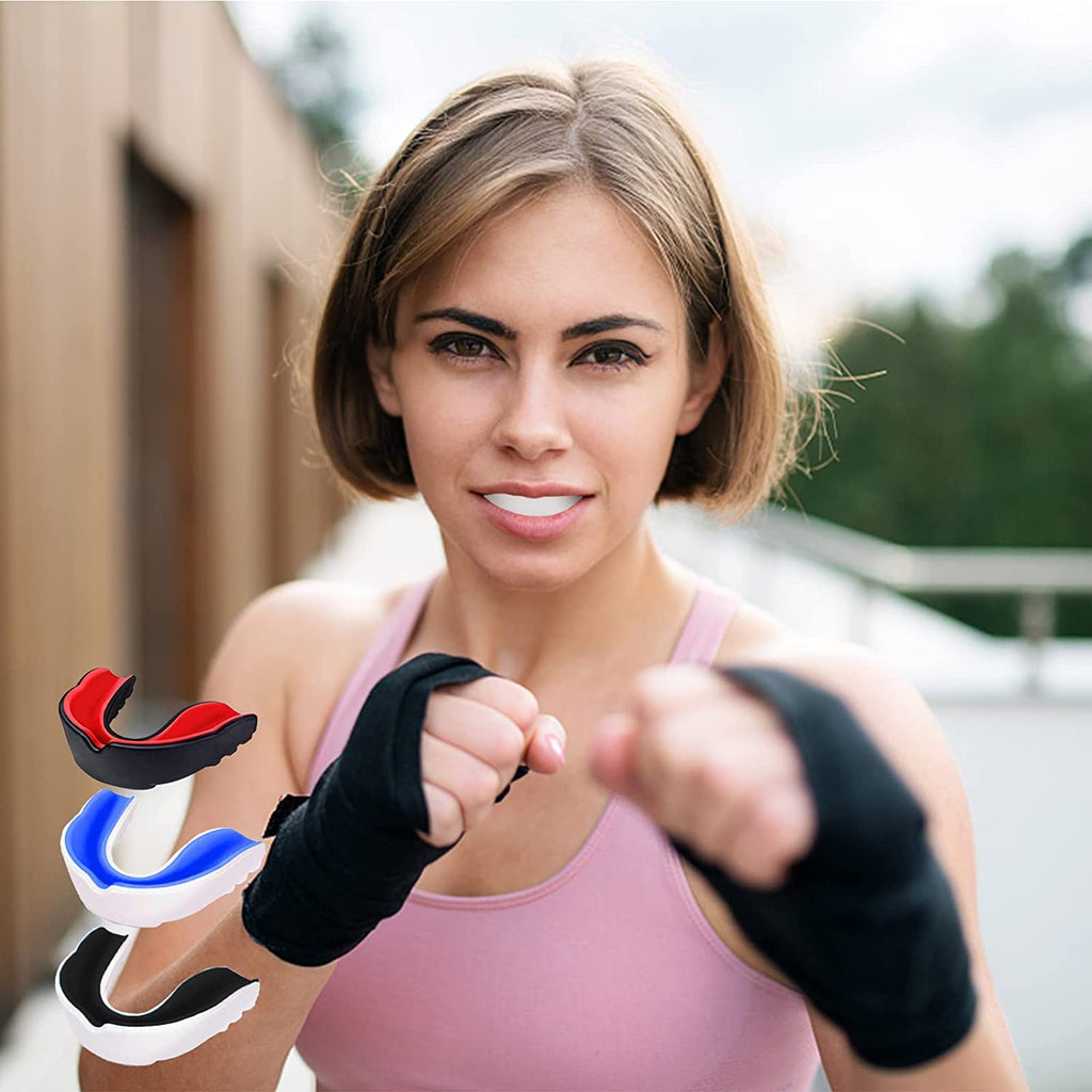 3 Pack Kids Youth Mouth Guard Football Sports Braces Mouthguards for Mouthpiece