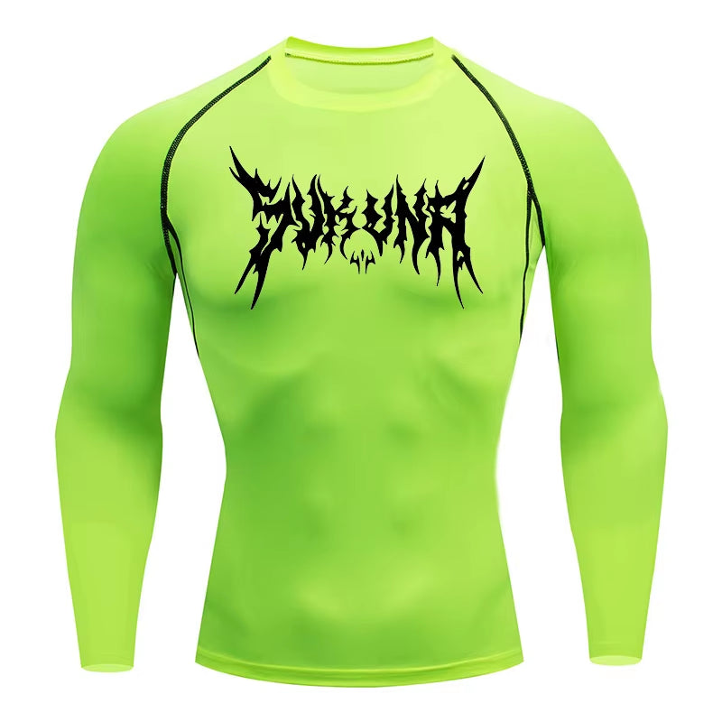 Graphic Compression Shirts for Men Athletic Quick Dry Tshirts Tees Tops Gym Workout Running Baselayers Undershirts Rash Guard