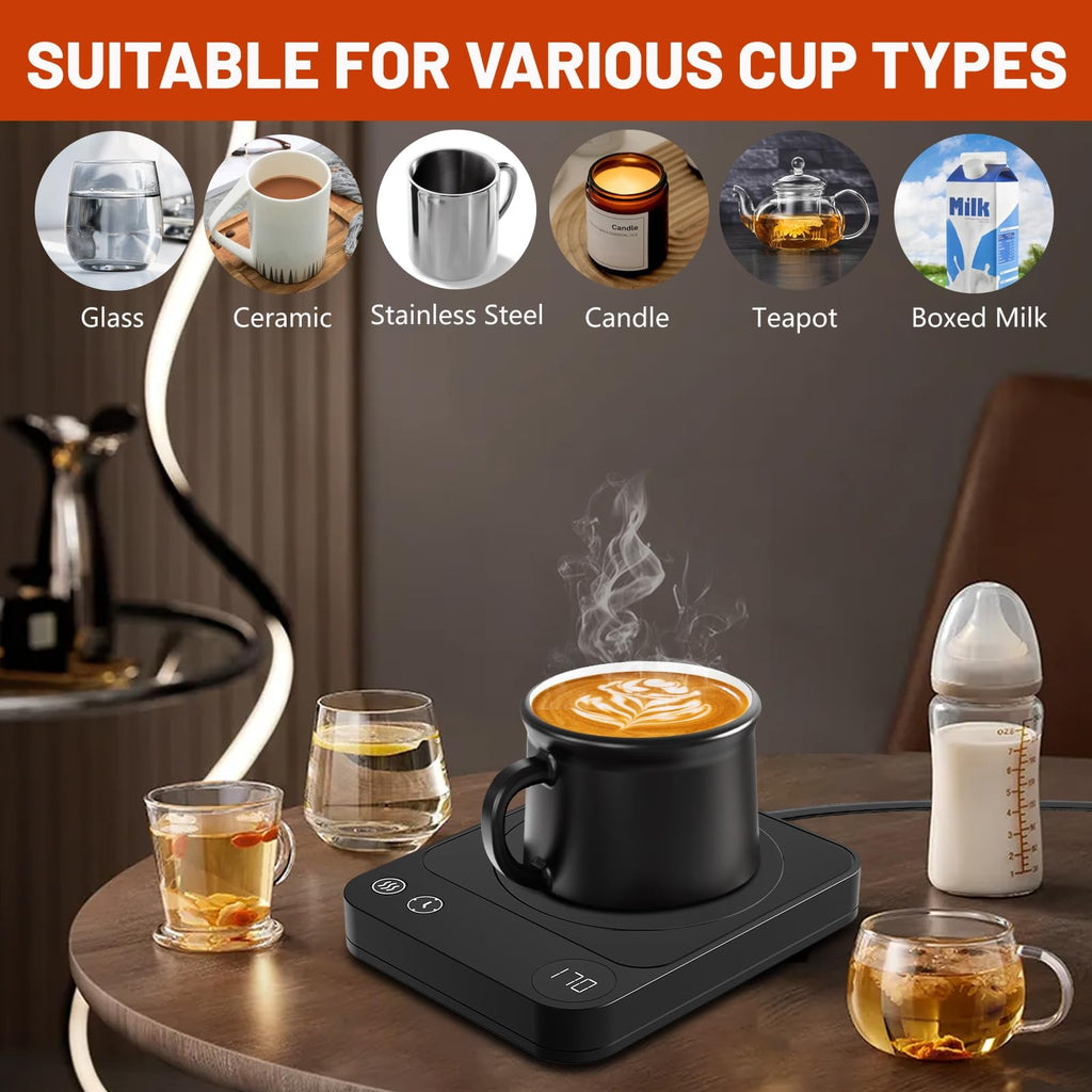 Coffee Mug Warmer with Three Temperature Settings Timer and LED Display