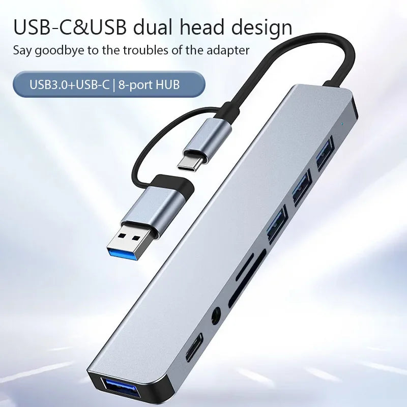 8 in 1 Type C USB Hub