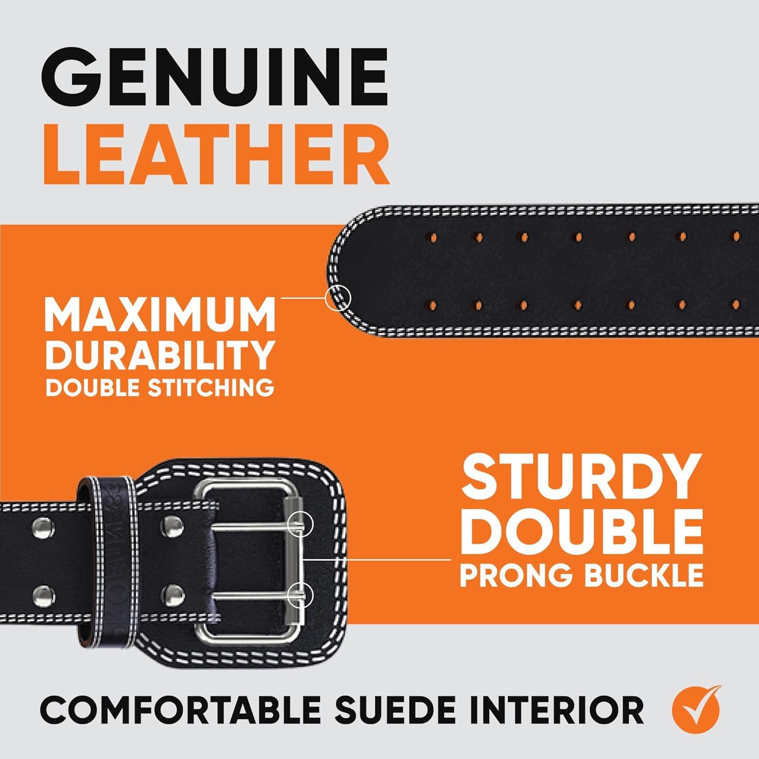 Weight Lifting Belt - Premium 4" Wide Functional Fitness Belt for Men & Women - Squat & Deadlift Support