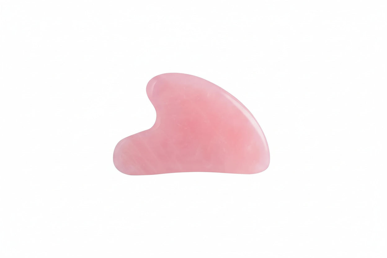 Gua Sha Jade Stone Gua Sha Massage Tool, Guasha Tool for Face and Body Skin Massage. Tools for SPA Acupuncture, Pink Stone for Body Face Neck and Eye, Skin Care Gift for Woman (Pink)