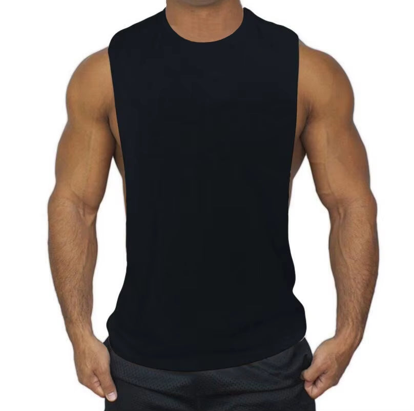 Mens Workout Tank Tops Fitness Bodybuilding Clothing Low Cut Armholes Vivid Vest Muscle Singlets Men Activewear Tank
