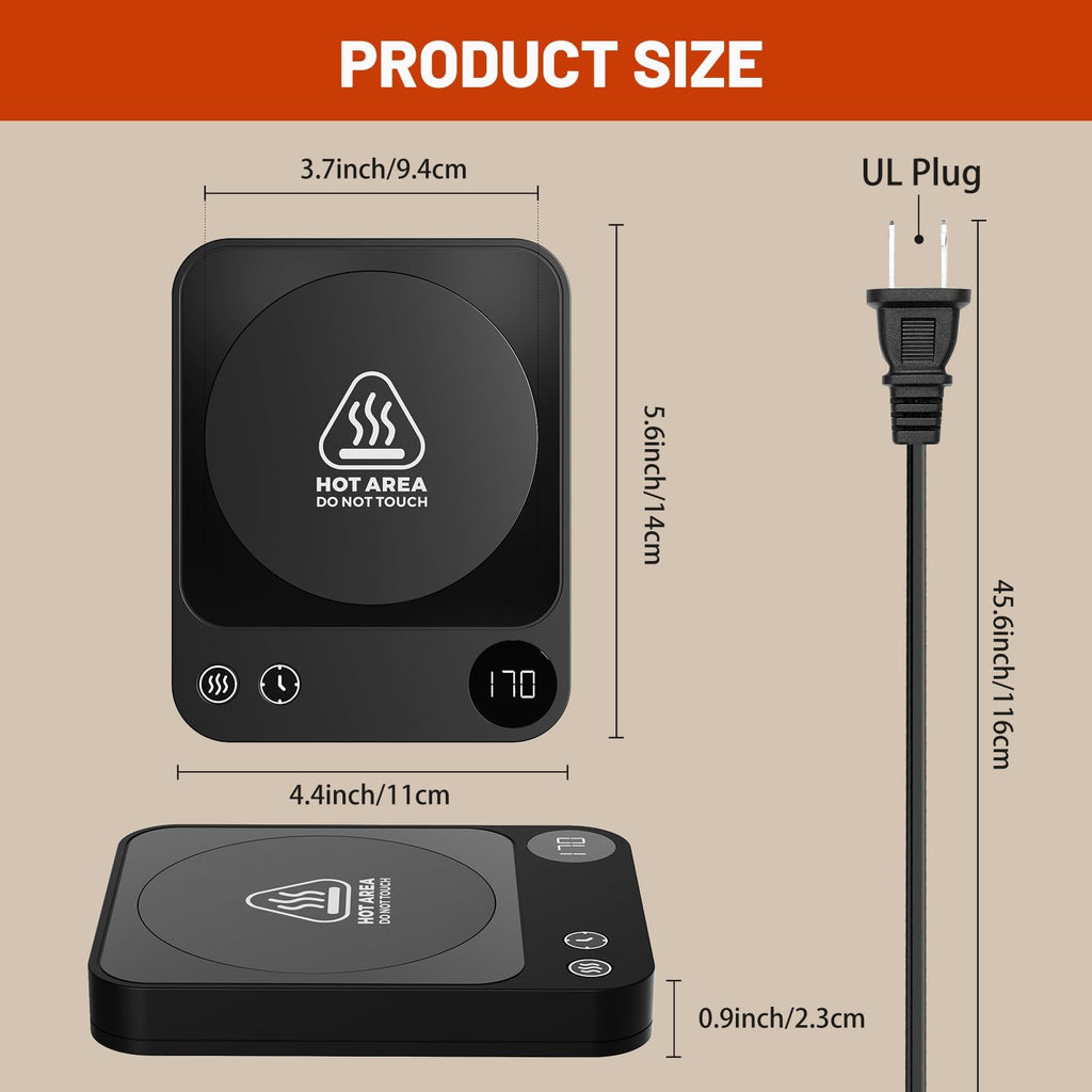 Coffee Mug Warmer with Three Temperature Settings Timer and LED Display