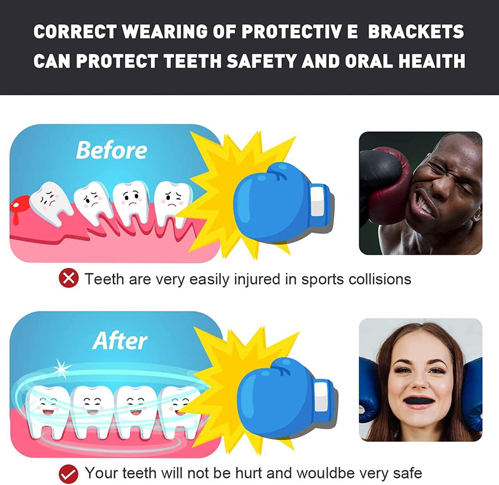 3 Pack Kids Youth Mouth Guard Football Sports Braces Mouthguards for Mouthpiece