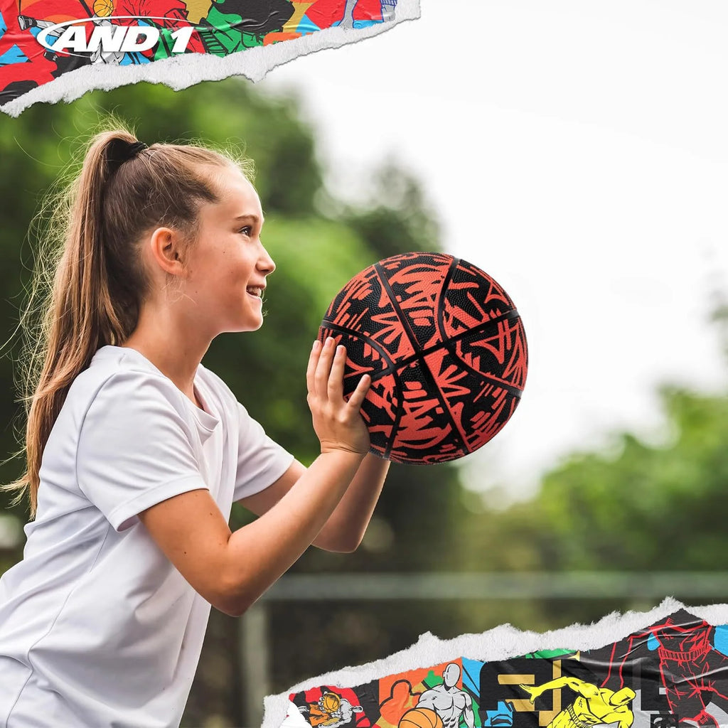 Fantom Graffiti Basketball: Official Regulation Size 6 (28.5") Rubber Basketball