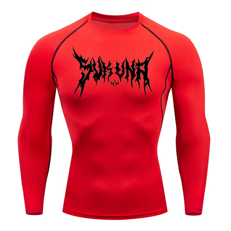 Graphic Compression Shirts for Men Athletic Quick Dry Tshirts Tees Tops Gym Workout Running Baselayers Undershirts Rash Guard