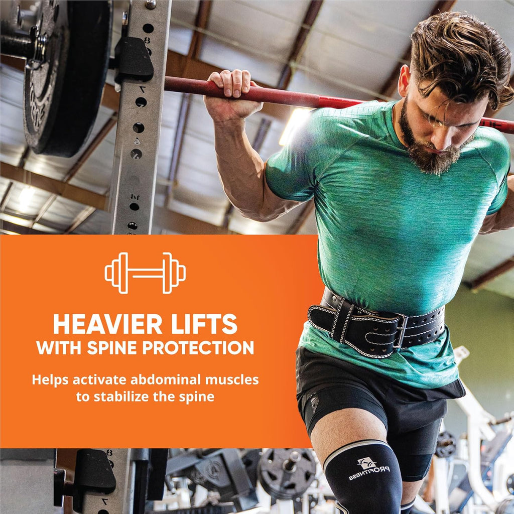 Weight Lifting Belt - Premium 4" Wide Functional Fitness Belt for Men & Women - Squat & Deadlift Support