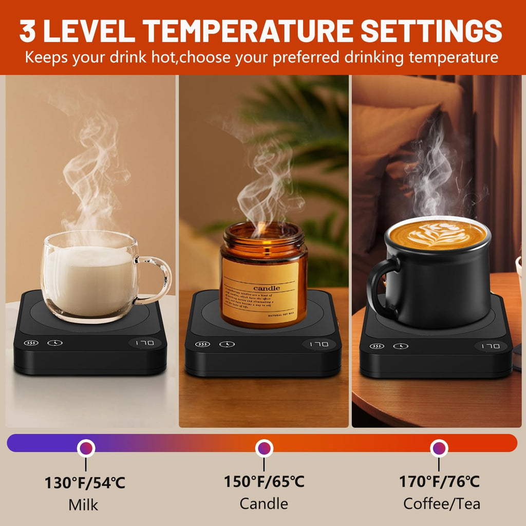 Coffee Mug Warmer with Three Temperature Settings Timer and LED Display